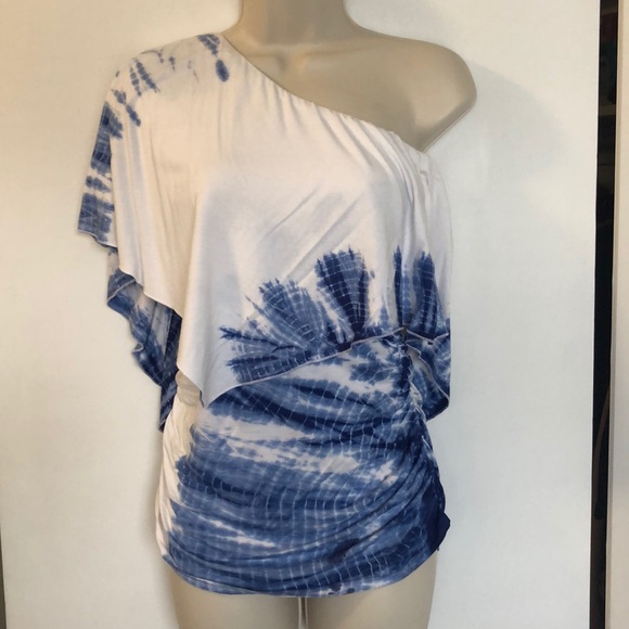 NWT Boston Proper tie dye one shoulder top, Small - Picture 1 of 14
